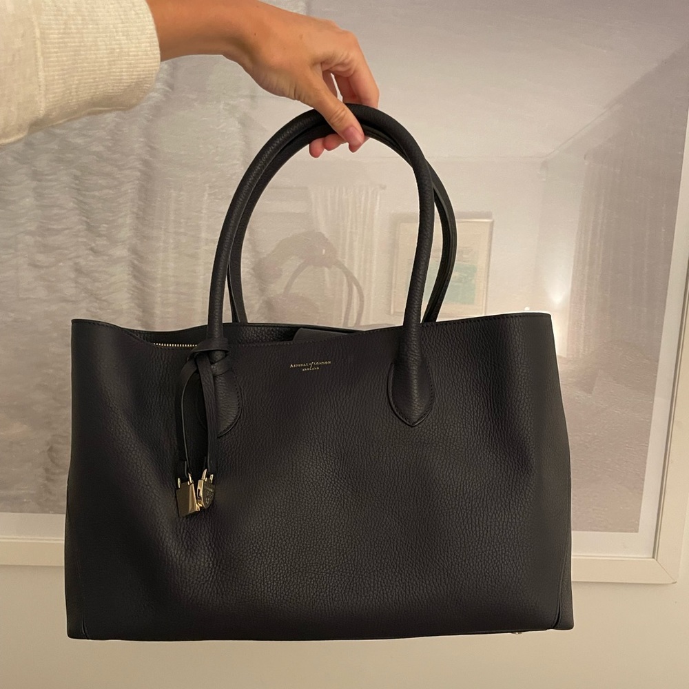 Aspinal Navy London Tote